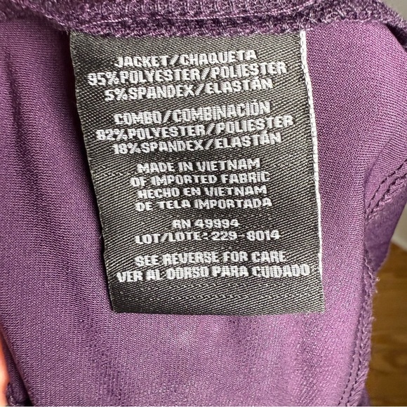 R&M Size 10 Purple Sheer Mesh Open Front Jacket Longline Cardigan Y2K - Picture 7 of 7